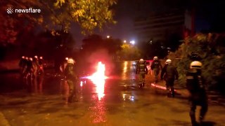 Greek anarchists hurl Molotov cocktails in clashes with police
