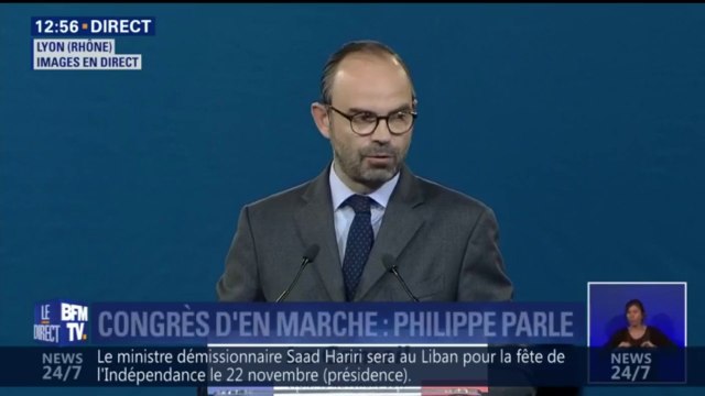Votre mouvement est en marche, rien ne l'arrêtera , déclare Edouard Philippe au congrès de la République en Marche