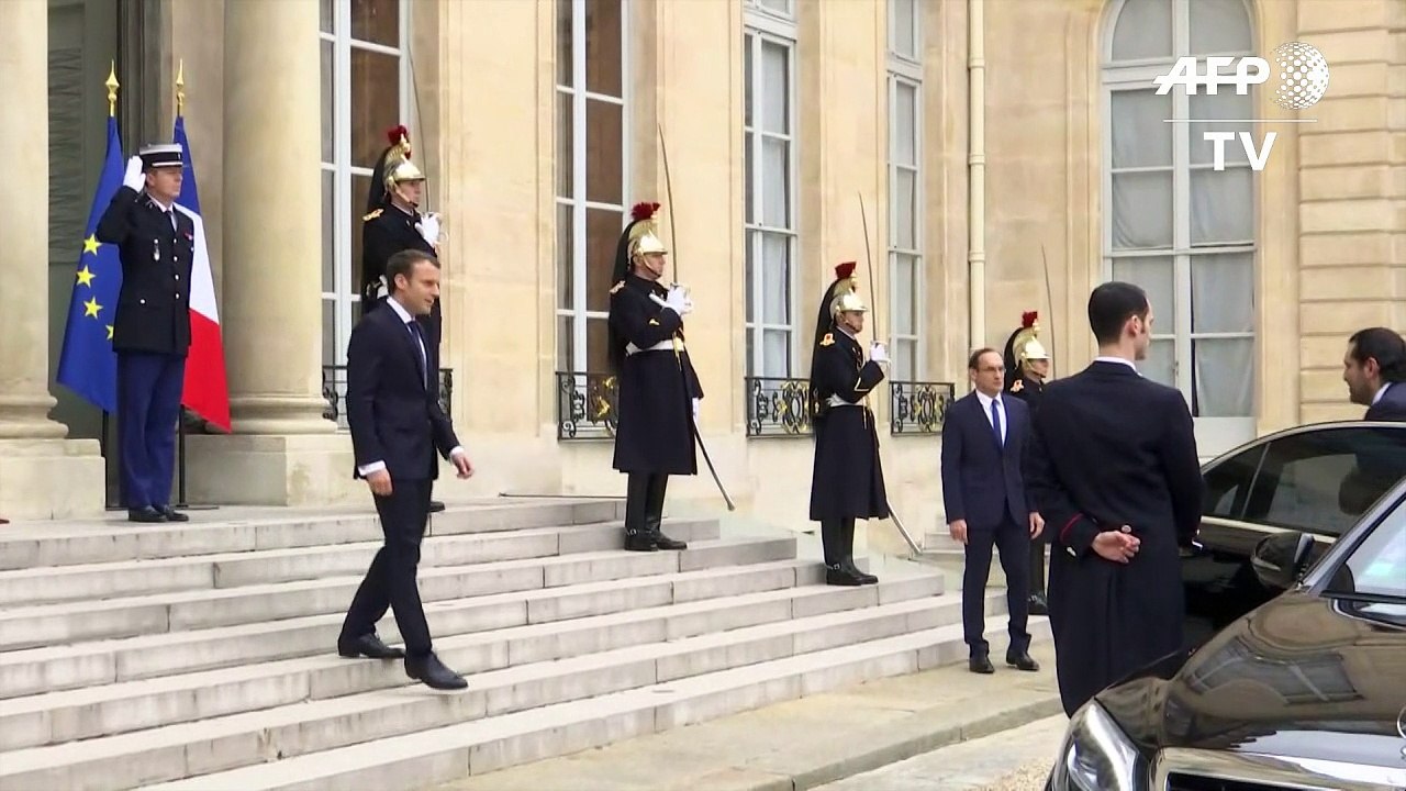 ماكرون يستقبل الحريري في الاليزيه
