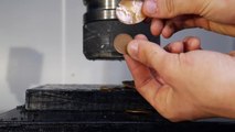 Crushing Coins with Hydraulic Press