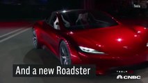 Tesla Just Threw In A Major Surprise At The Semi Truck Unveiling: A Revamped Roadster | CNBC