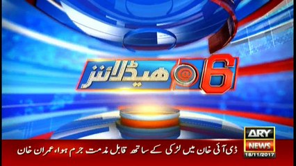 Headlines 1800 18th November 2017