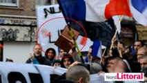 Un Coran brûlé lors d’une manifestation identitaire Pediga à Calais.