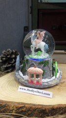 Unicorn Dokunmatik Işıklı Müzikli Dönen Kar Küresi