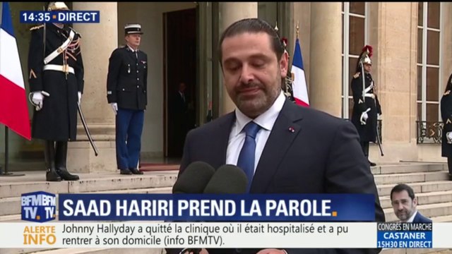 Le Premier ministre démissionnaire du Liban Saad Hariri remercie Emmanuel Macron pour son soutien
