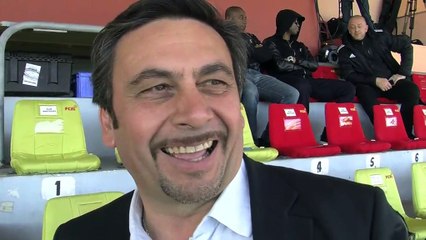 Jean Marc Coppola et Patrick Mennucci au stade à Martigues