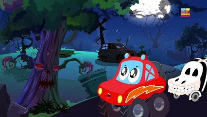 Little red car and the scary tree in a Halloween special scary nursery rhyme by Kids Channel