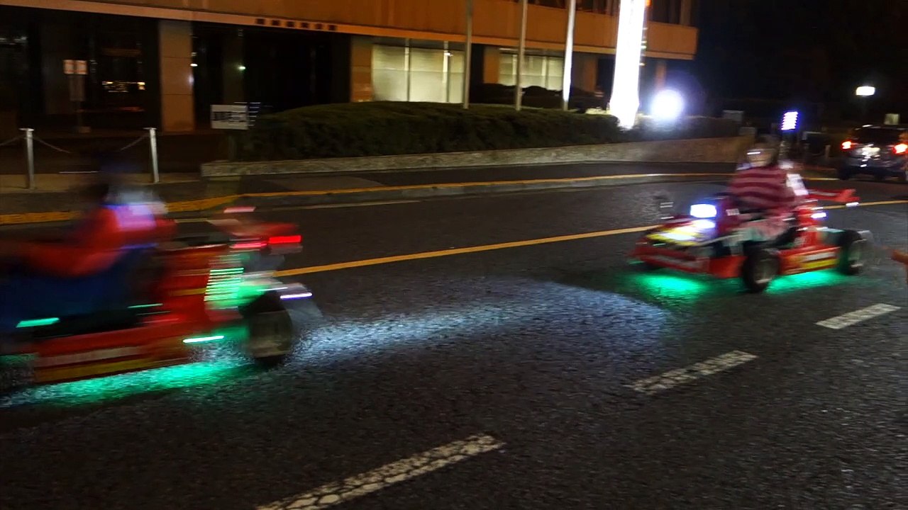 Mario Kart dans la ville Tokyo