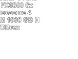 ONE MultimediaPC AMD Bulldozer FX6300 6x 350 GHz Hexacore  4 GB DDR3RAM  1000 GB