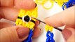 Миньон на КРЮЧКЕ из резинок без СТАНКА/Minion/loom bands on HOOK/Гадкий Я/Браслет/Bracelet