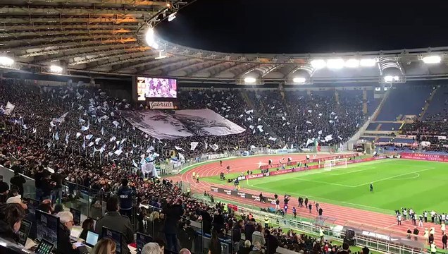 SCENOGRAFIA SS LAZIO DEDICATA A GABRIELE SANDRI - ROMA LAZIO - 18 11 2017