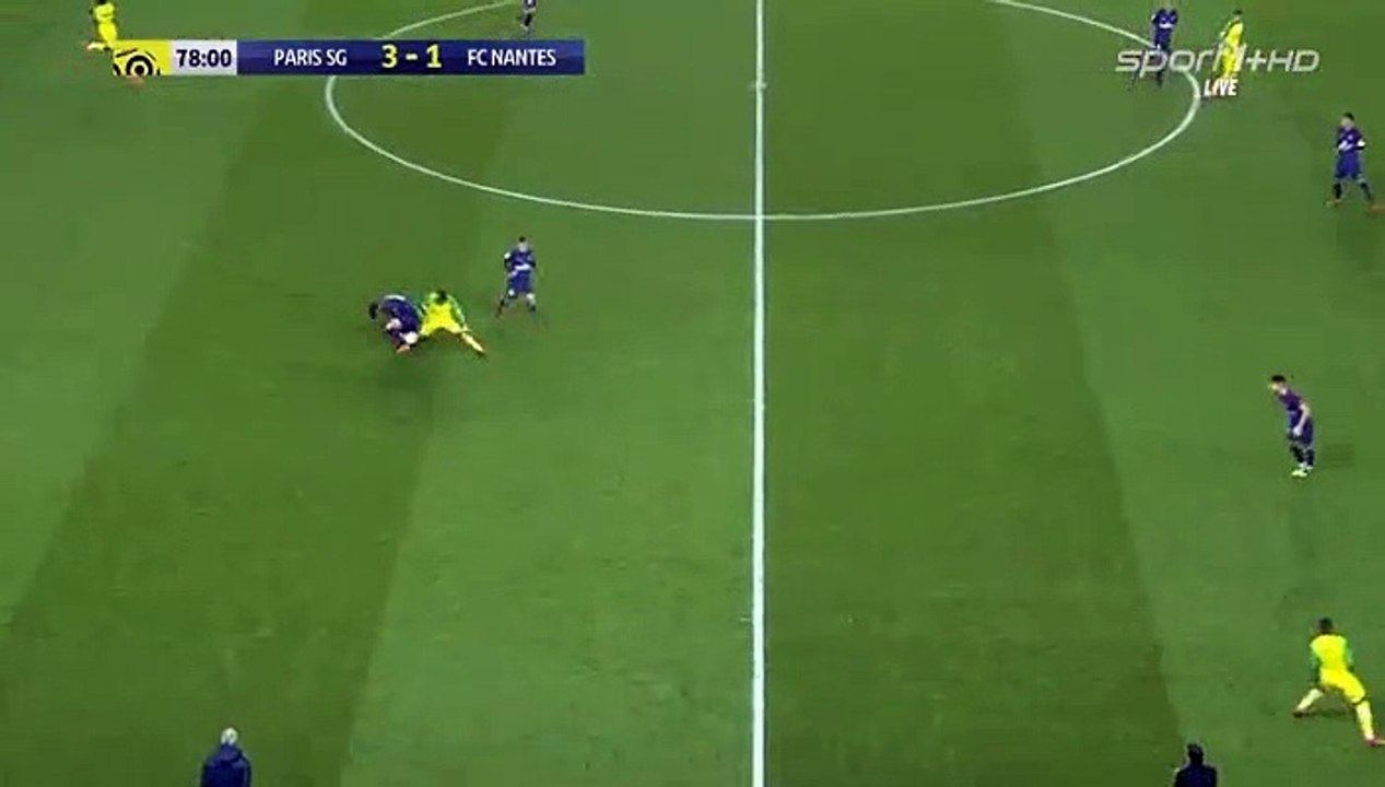 Edinson Cavani  Goal HD - Paris SG	4-1	Nantes 18.11.2017