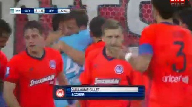 Guillaume Gillet GOAL - Olympiakos Piraeus 1-0 Levadiakos 18.11.2017