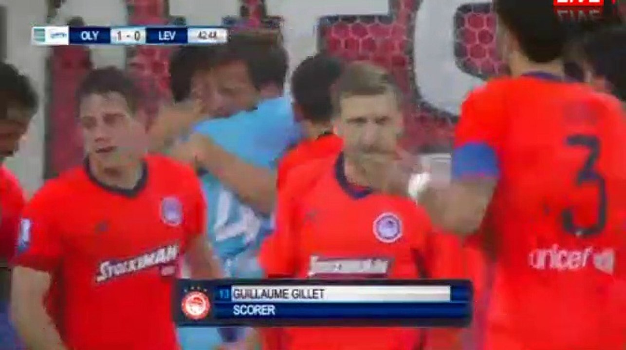 Guillaume Gillet GOAL -  Olympiakos Piraeus 1-0 Levadiakos 18.11.2017