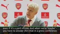 Wenger unhappy with question about offside goals