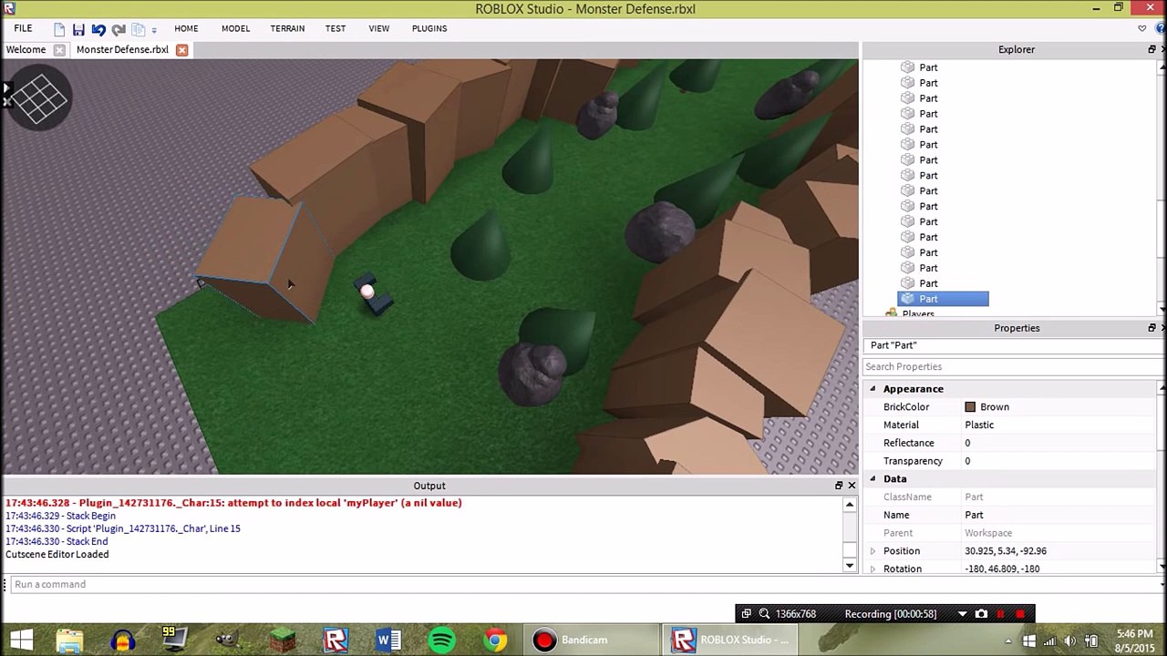 Roblox Studio: Lets Make a Game! [Monster Defense] Ep. 1: Basic Idea & Camera