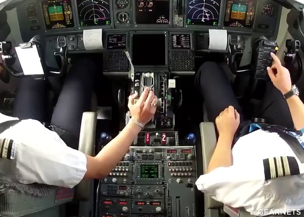 Flying plane moments inside the pilot zone