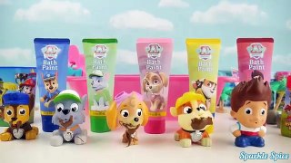 Color Changing Paw Patrol Bathtime Paint Party LEARN COLORS Best Learning Half Hour Long Compilation