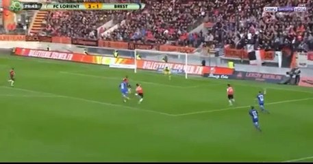 Résumé Lorient 4-2 Brest buts  (Ligue 2)