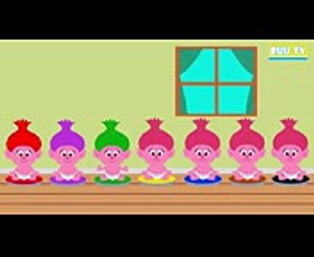 Learn Colors with Hair Trolls Poppy - Video for Kids Finger Family Nursery Rhymes
