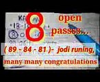 Kalyan (- 8 -) open passsss. Close line. Congratulation  all winners. By Naseeb Apna Apna Matka (1)