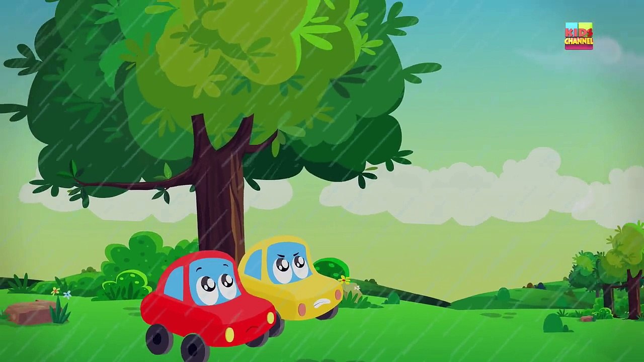 little red car in rain rain go away a nursery rhyme song for children by Kids Channel