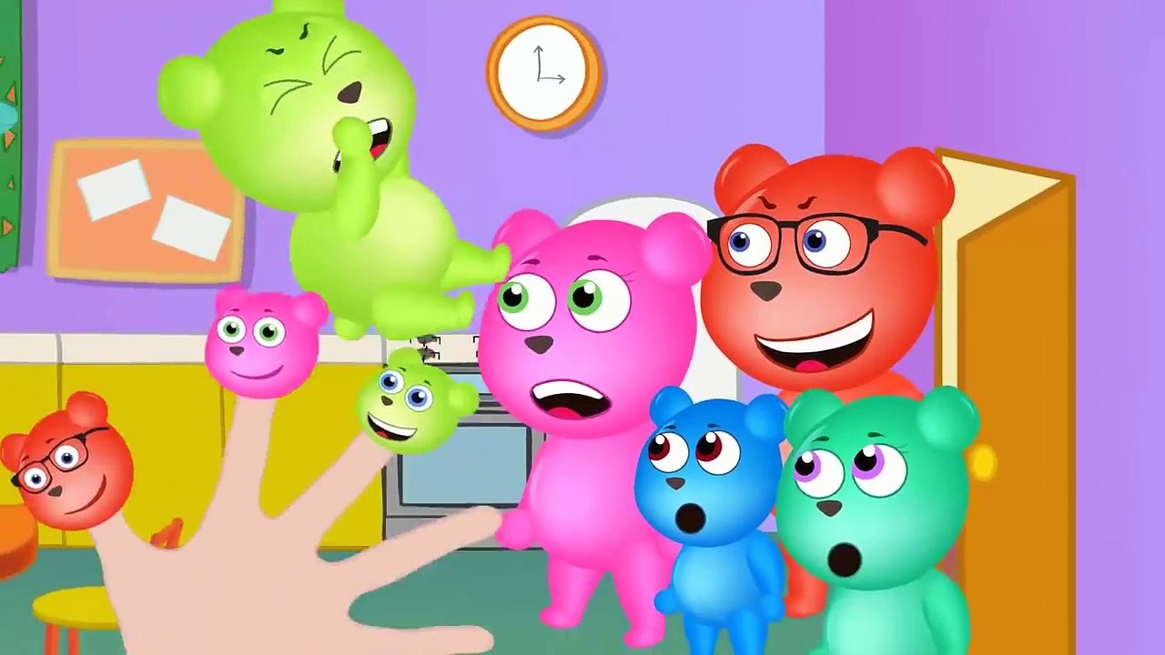 Mega Gummy Bear Flooded The House Finger Family Nursery Rhymes for kids Toys Fun
