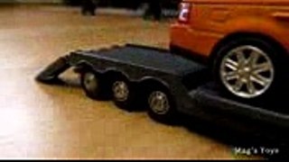 Car Trailer Transporting Range Rover (Toy Car)  Video for Kids