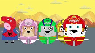New Kids Surprise Eggs Peppa Pig Family Paw Patrol Marshall Skye Kids Gumballs Machine #Animation