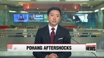 Three more aftershocks following the 5.4 Pohang earthquake
