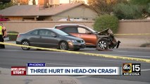 Man, woman hospitalized after head-on crash