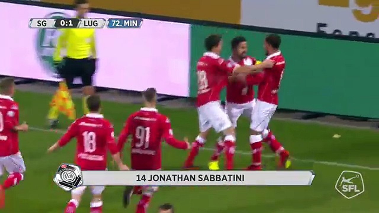 Sankt Gallen 0:2 Lugano (Swiss Super League. 18 November 2017)