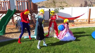 Superhero Compilation! Disney princesses become emoji face! funny harley quinn prank! IRL