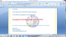Exception Handling in valid Expression BPEH 2005 - Aditya RPA Academy