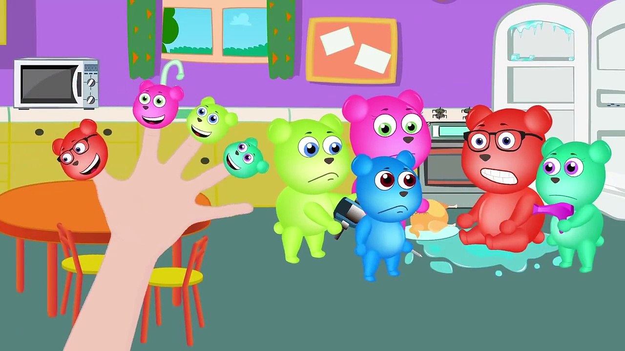 Mega Gummy Bear Like Sherlock Holmes Finger Family Nursery Rhymes for kids Toys Fun