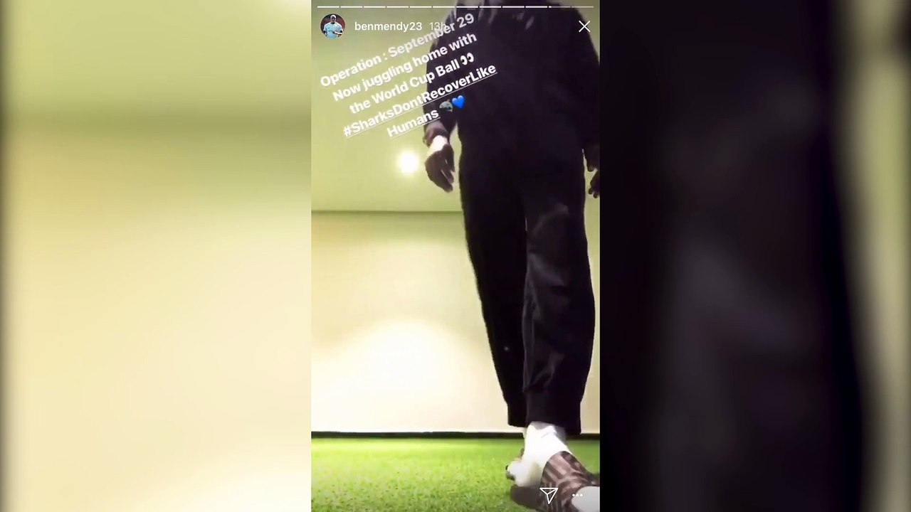Mendy poursuit sa rééducation en jonglant