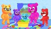 Mega Gummy Bear new toy surprise eggs finger family rhymes for children! Gummy bear funny toys