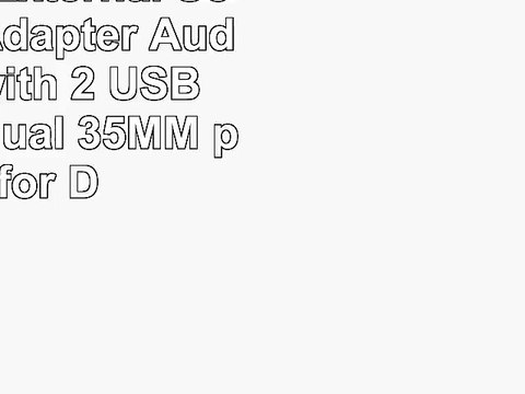 Samoleus External Sound Card Adapter Audio Cable with 2 USB Hubs and dual 35MM ports for