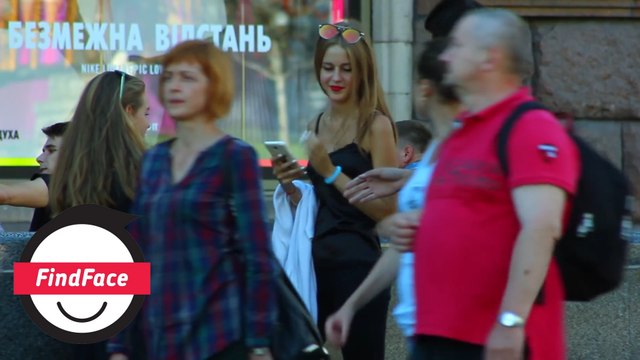 Поиск ВК девушки с помощью FindFace, которая была снята на одной из улиц Киева
