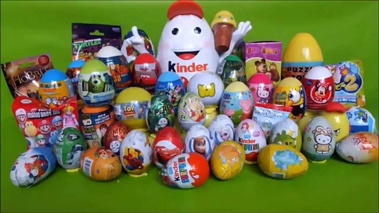 40 Maxi kinder surprise eggs Disney Frozen Peppa Pig Thomas cars 2 toy story