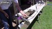 Dad makes cool solar-powered boat from waste water pipes