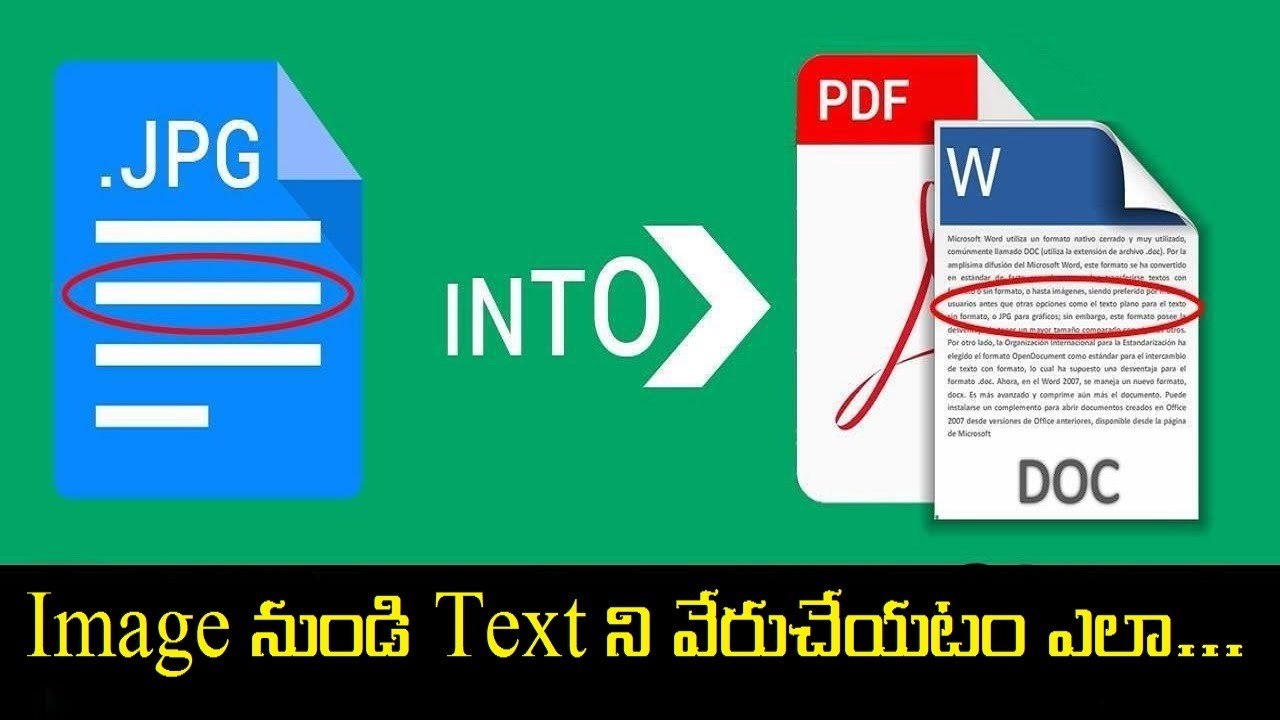 How to Convert Image to Text With out any Software in Telugu -- Telugu Tech Space