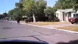 Police trips and falls when chasing suspect