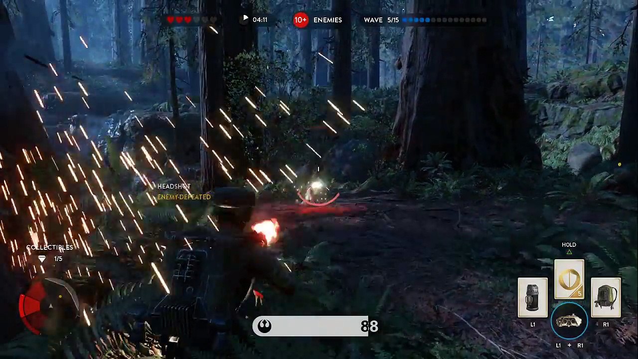Star Wars Battlefront - Endor Master Survival On The Ball Trophy (No Commentary)