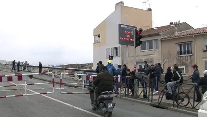 Circulation et pont bloqués à Martigues