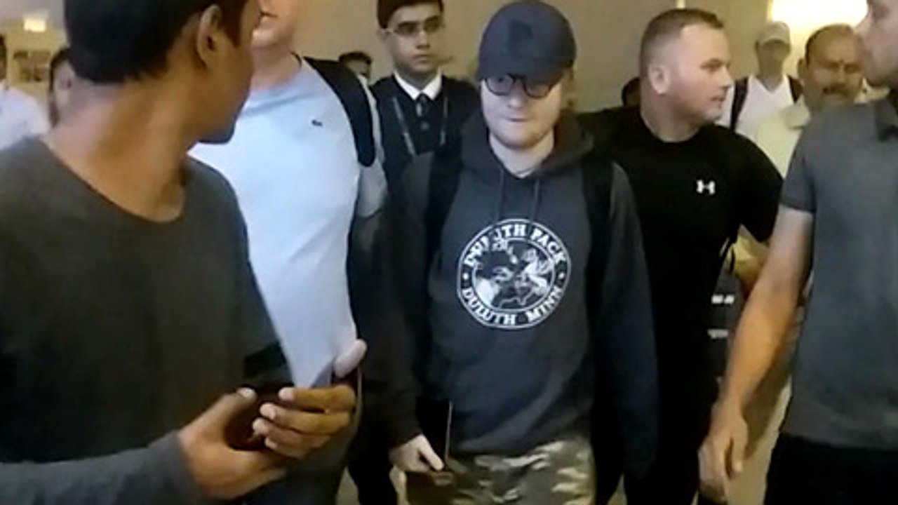 Ed Sheeran Reaches Mumbai Amidst Heavy Security...