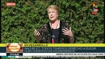 Chile: Presidenta Michelle Bachelet vota y hace llamado a participar