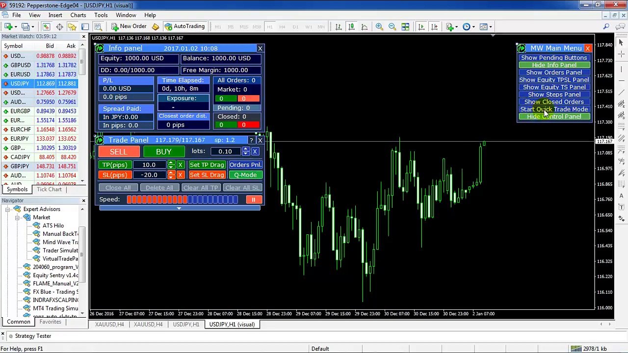 Forex trading simulation