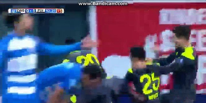 Nicolas Isimat - Mirin GOAL - PEC Zwolle 0-1 PSV Eindhoven 19.11.2017