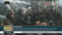 Franceses marchan contra las políticas neoliberales de Macron